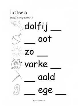 Taal - N stempelen zw