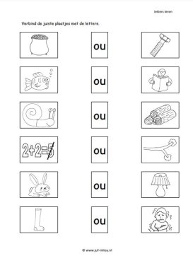 Letters leren - OU letter verbinden 1