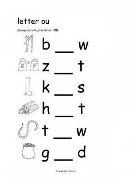 Letters leren - OU stempelen zw