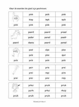 Letters leren - P juiste woord 3