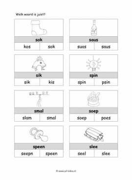 Letters leren - S juiste woord 1