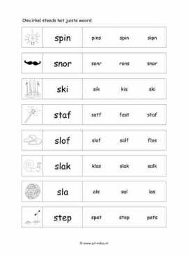 Letters leren - S juiste woord 2