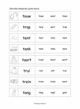 Letters leren - T juiste woord 2