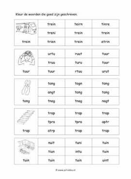 Letters leren - T juiste woord 3