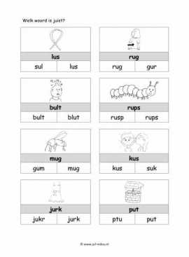 Letters leren - U juiste woord 1