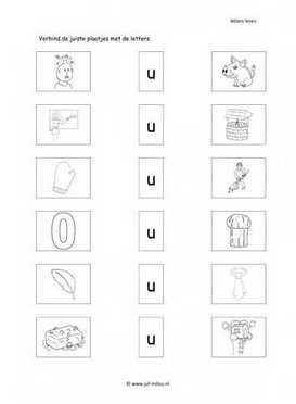 Letters leren - U letter verbinden 1