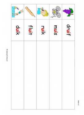 Letters leren - UI woorden stempelen kl 2