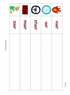 Letters leren - UU woorden stempelen kl 1