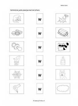 Taal - W letter verbinden 1