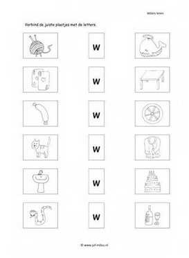 Taal - W letter verbinden 2