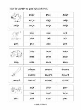 Letters leren - Z juiste woord 3