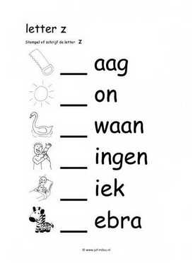 Taal - Z stempelen zw