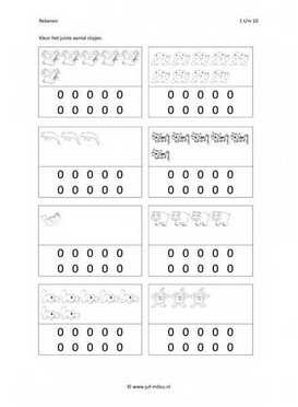 Rekenen - 1 tot 10 evenveel 01