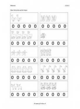 Rekenen - 1 tot 5 evenveel 02