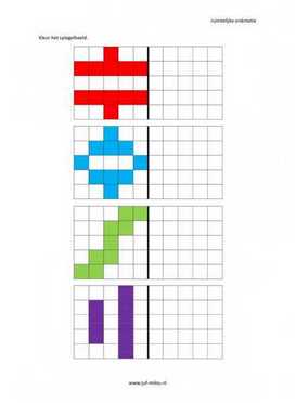 Ruimtelijke orientatie - 5 bij 5 spiegelbeeld 02