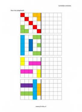 Ruimtelijke orientatie - 5 bij 5 spiegelbeeld 05