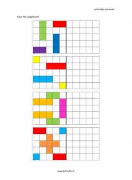 Ruimtelijke orientatie - 5 bij 5 spiegelbeeld 06