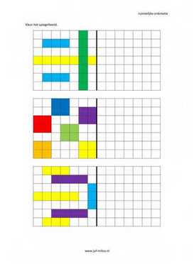 Ruimtelijke orientatie - 7 bij 7 spiegelbeeld 06