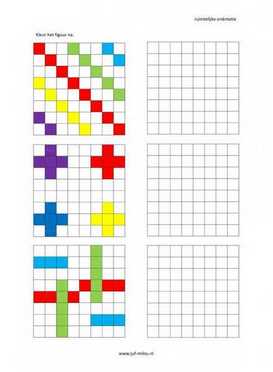 Ruimtelijke orientatie - 8 bij 8 nakleuren 01