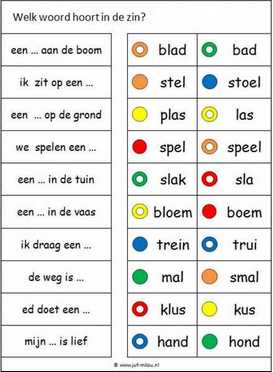 Knijpkaarten - Juiste woord 07