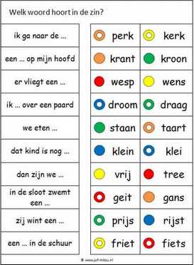 Knijpkaarten - Juiste woord 08