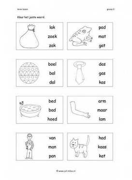 Leren lezen A 3 woorden 1
