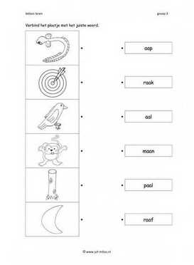 Leren lezen - Aa woord verbinden 1