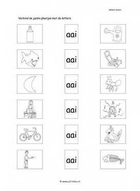 Leren lezen - Aai letter verbinden 1