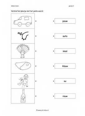 Leren lezen - Au woord verbinden 1