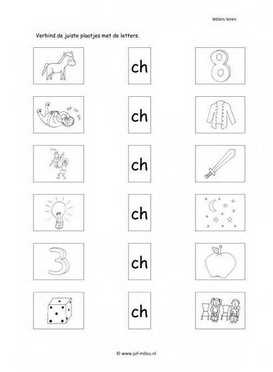 Leren lezen - Ch letter verbinden 1