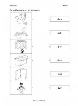 Leren lezen - D woord verbinden 1