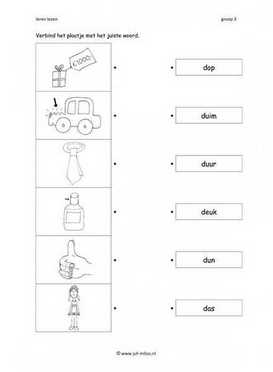Leren lezen - D woord verbinden 2