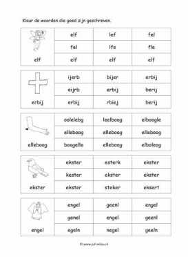 Leren lezen - E juiste woord 6