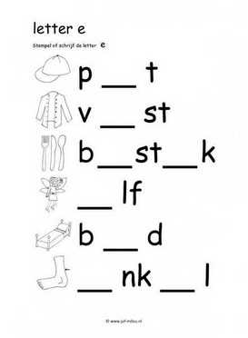 Leren lezen - E stempelen