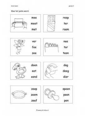 Leren lezen - Ee 3 woorden 2