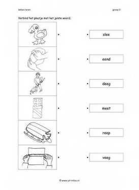Leren lezen - Ee woord verbinden 2
