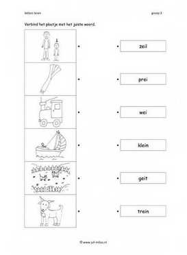Leren lezen - Ei woord verbinden 1