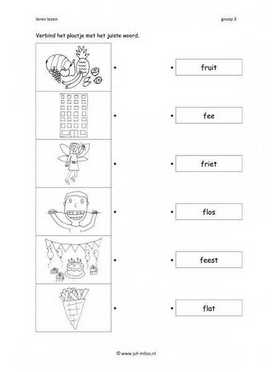Leren lezen - F woord verbinden 1