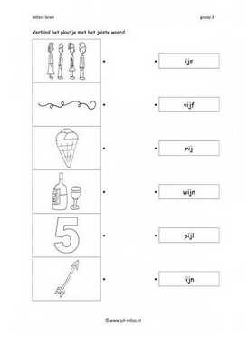 Leren lezen - Ij woord verbinden 1