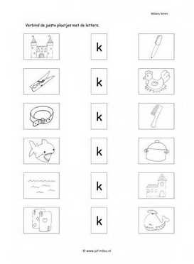 Leren lezen K letter verbinden 3