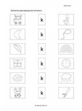Leren lezen K letter verbinden 4