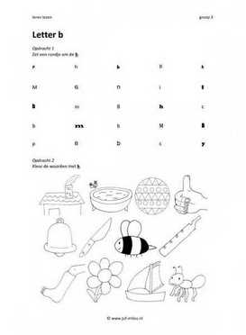 Leren lezen - Letter b