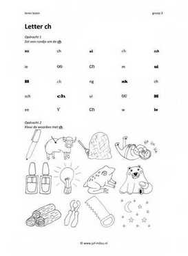 Leren lezen - Letter ch