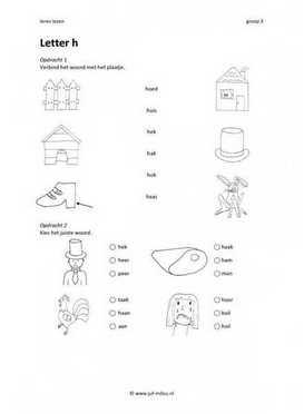 Leren lezen Letter h 3