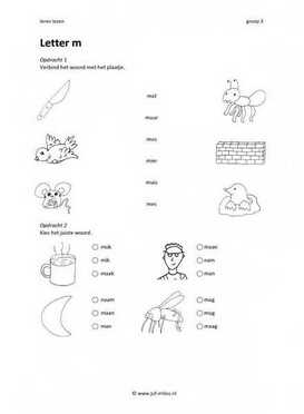 Leren lezen Letter m 3