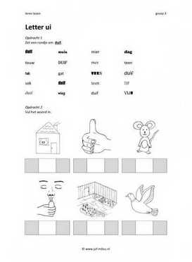 Leren lezen Letter ui 2