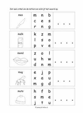 Leren lezen - M juiste woord 4
