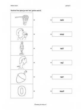 Leren lezen - N woord verbinden 1
