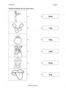 Leren lezen - Ng woord verbinden 1