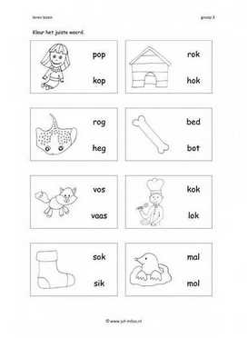 Leren lezen - O 2 woorden 1